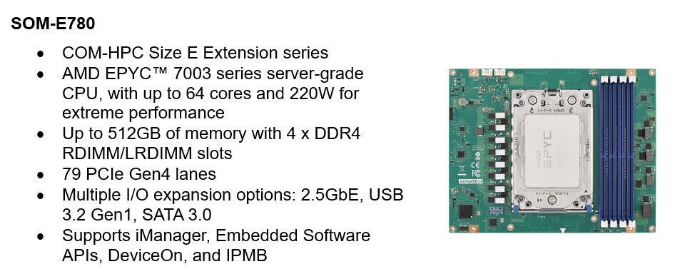 17188f46 634a 4bff 90db 21e8d9051bd6 Advantech COM-HPC Size E Extension Scaled Up Performance with AMD EPYC Embedded 8004 Series Processor