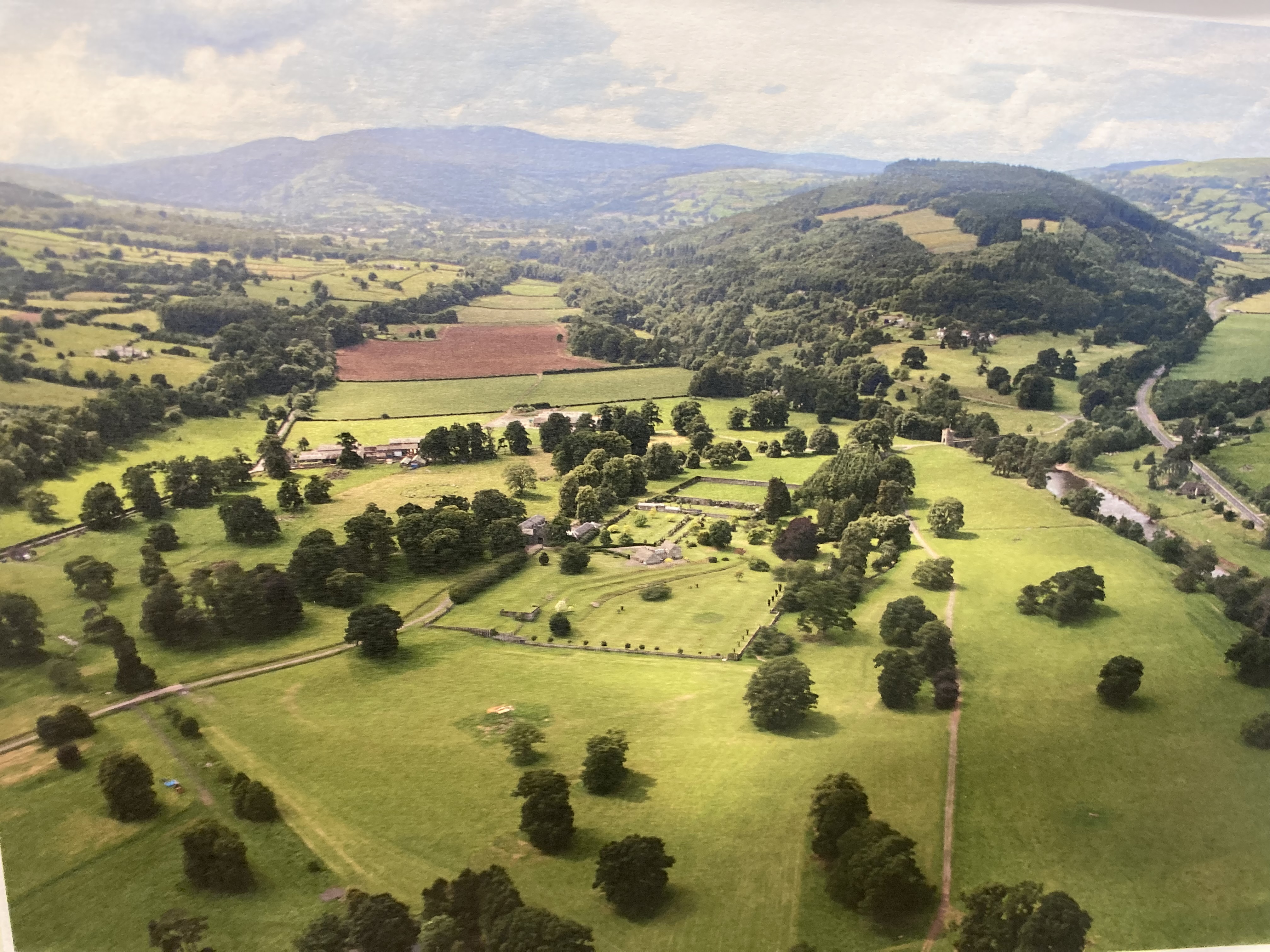 Aerial view of Glenusk Lodge, where the GWCT Welsh Game Fair will be held in June 2024