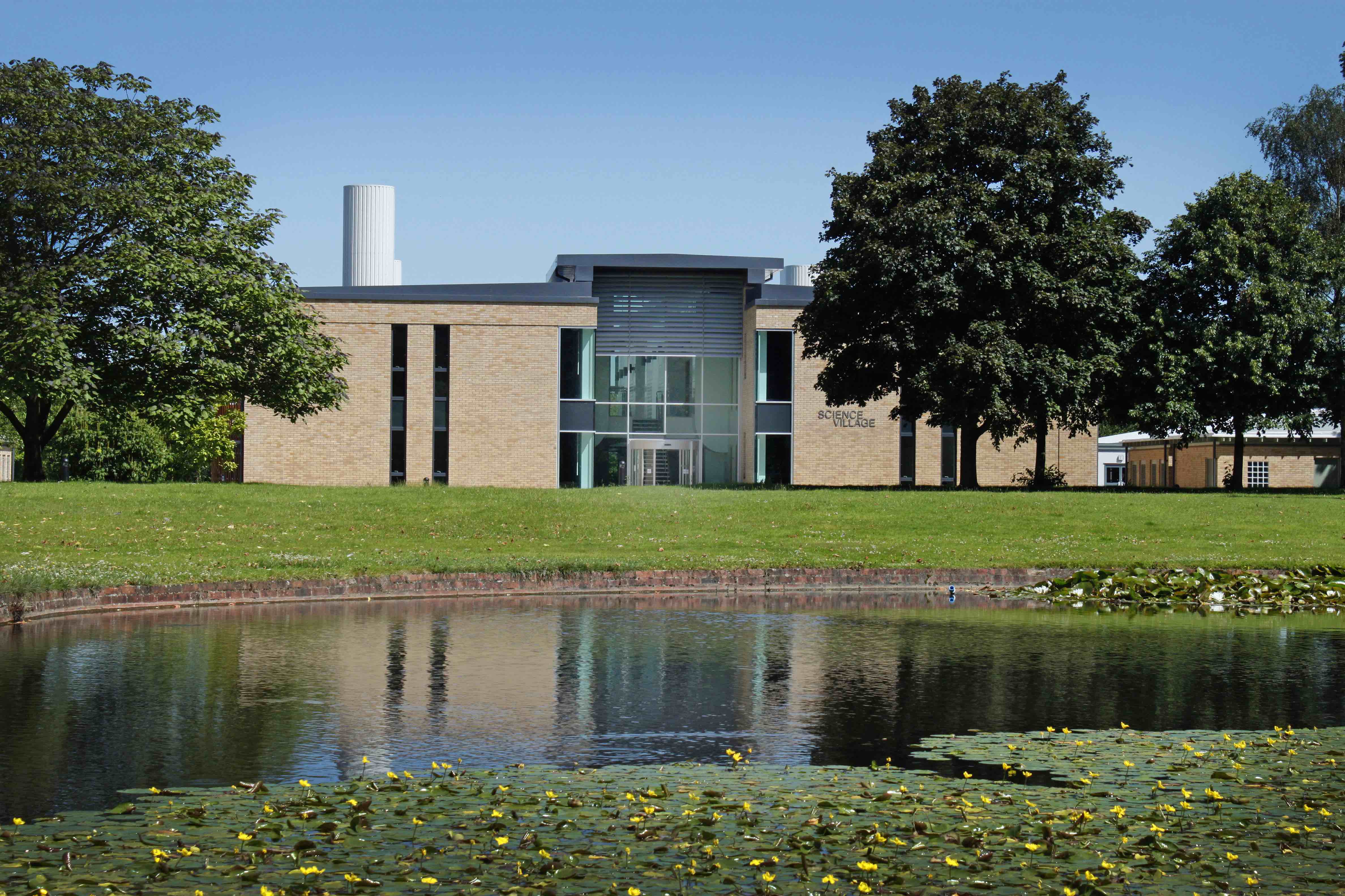 The Science Village lab building at Chesterford Research Park, Cambridge, UK