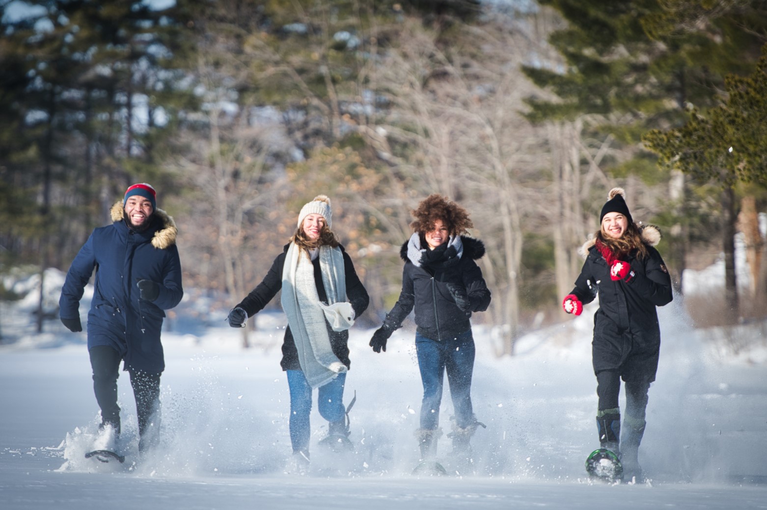 Snowshoeing fun at Frontenac Provincial Park