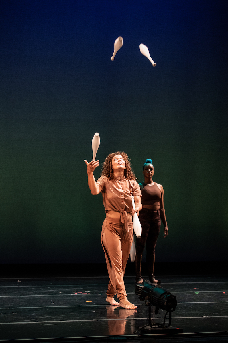 Woman juggling