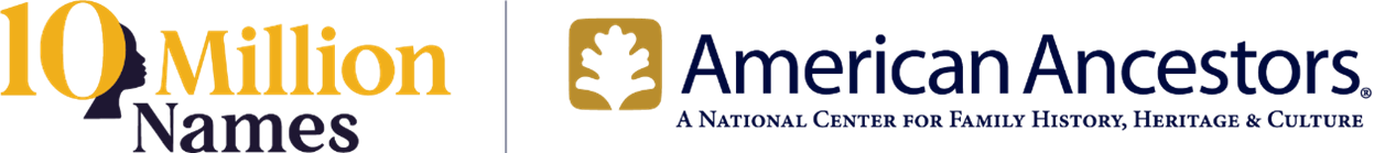 10 Million Names/American Ancestors logo lock up